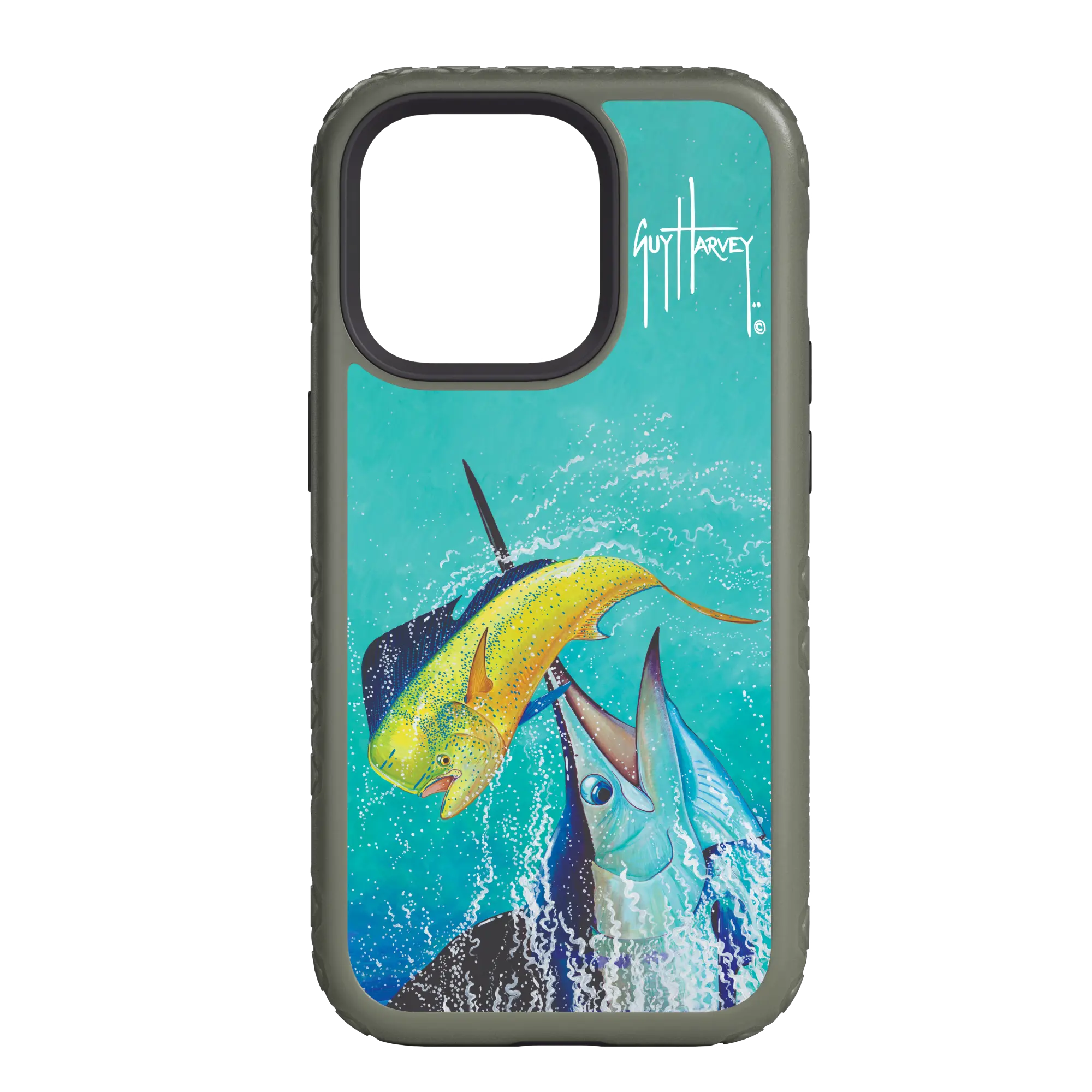 Guy Harvey Fortitude Series for Apple iPhone 14 Pro Max - El Dorado II - Custom Case - OliveDrabGreen - cellhelmet