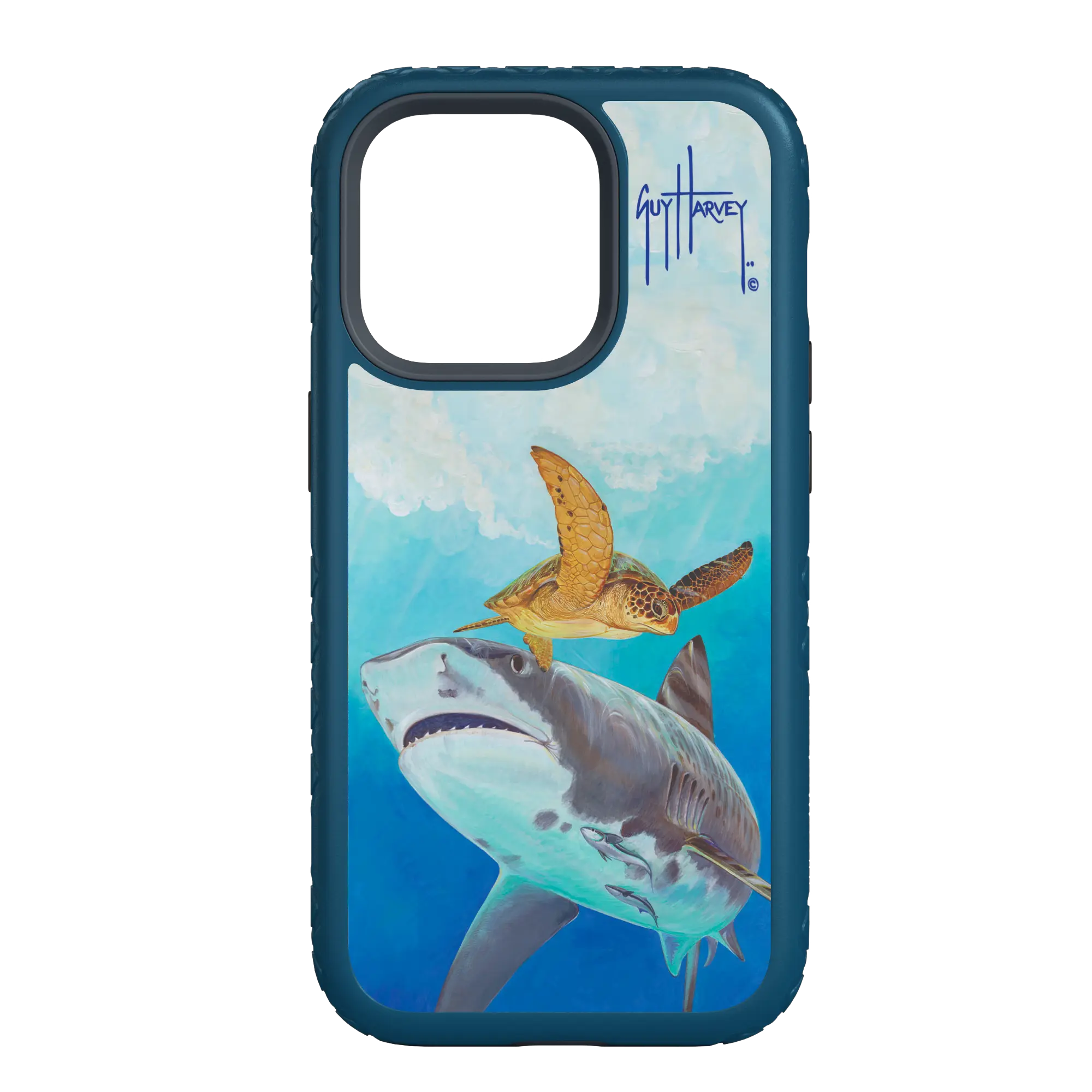 Guy Harvey Fortitude Series for Apple iPhone 14 Pro Max - Eye of the Tiger - Custom Case - DeepSeaBlue - cellhelmet