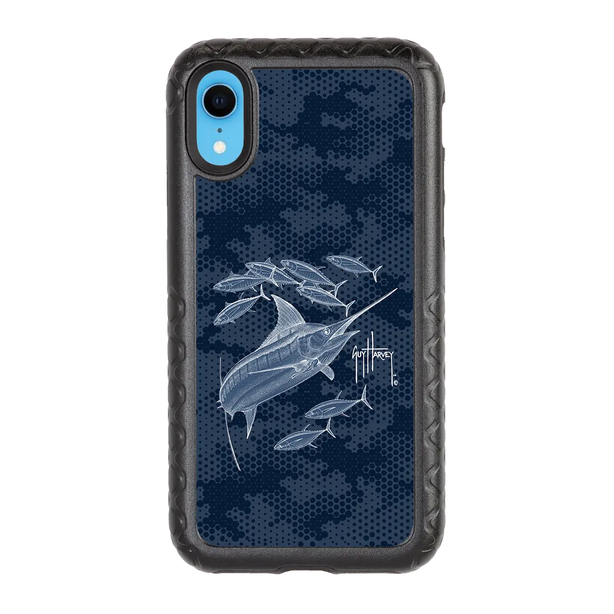 Guy Harvey Fortitude Series for Apple iPhone SE (2020) /6/7/8 - Blue Camo - Custom Case - OnyxBlack - cellhelmet