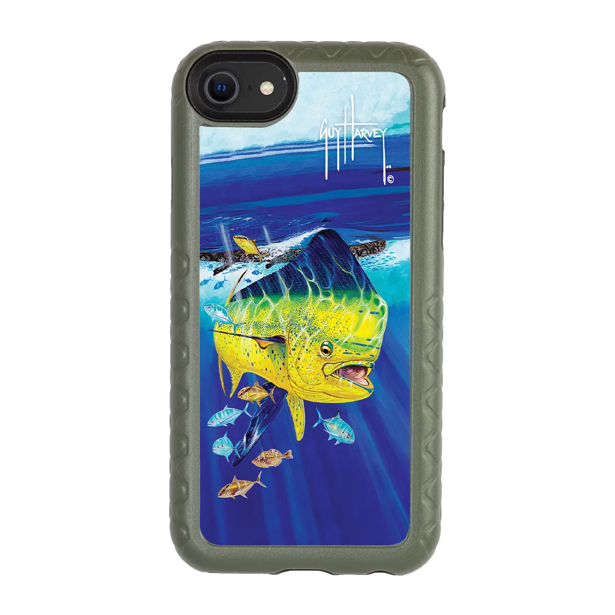 Guy Harvey Fortitude Series for Apple iPhone SE (2020) /6/7/8 - Golden Prize - Custom Case - OliveDrabGreen - cellhelmet