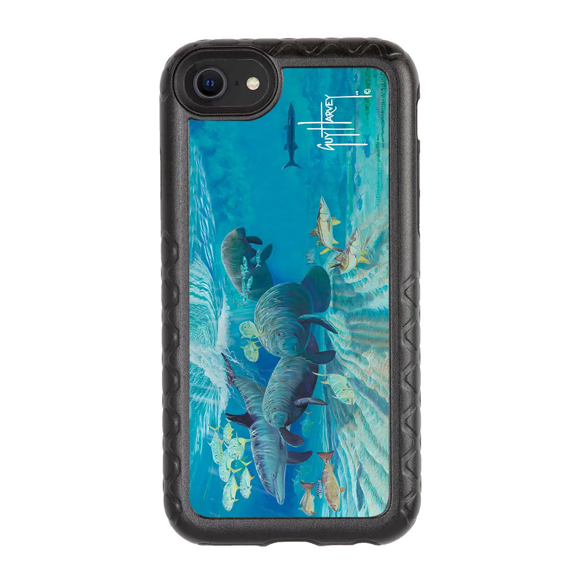 Guy Harvey Fortitude Series for Apple iPhone SE (2020) /6/7/8 - Manatee Pass - Custom Case - OnyxBlack - cellhelmet