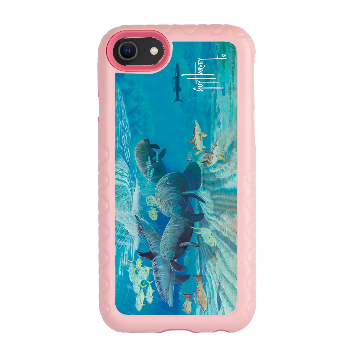 Guy Harvey Fortitude Series for Apple iPhone SE (2020) /6/7/8 - Manatee Pass - Custom Case - PinkMagnolia - cellhelmet