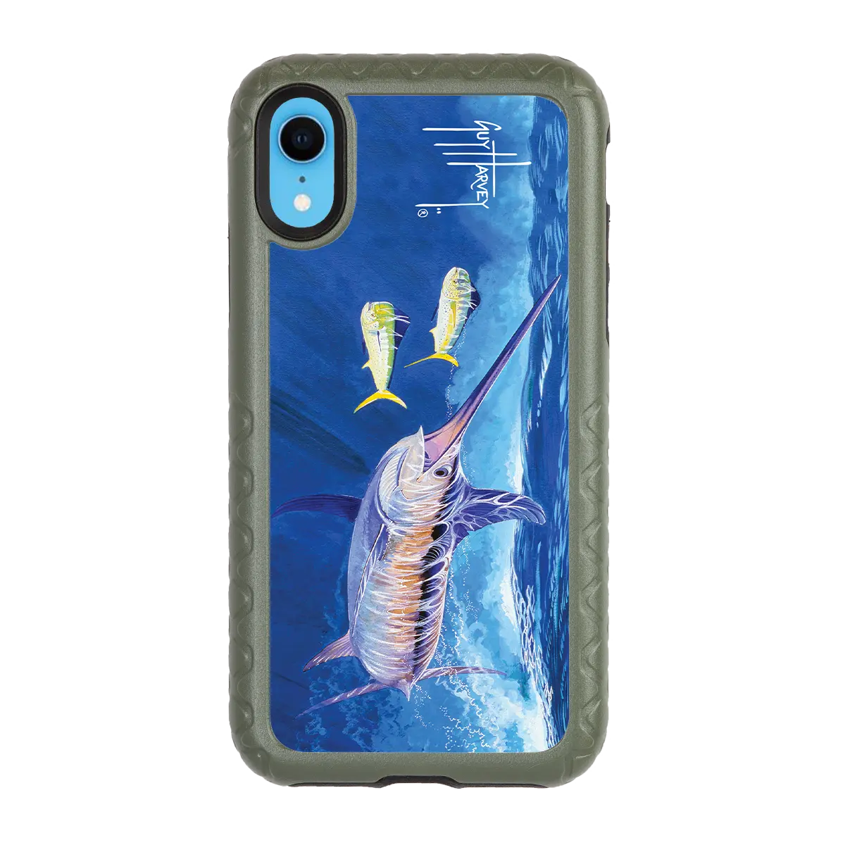 Guy Harvey Fortitude Series for Apple iPhone XR - Bullseye Sword - Custom Case - OliveDrabGreen - cellhelmet