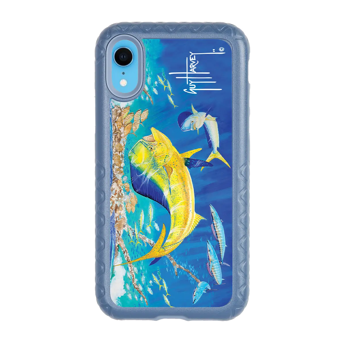 Guy Harvey Fortitude Series for Apple iPhone XR - Dolphin Oasis - Custom Case - SlateBlue - cellhelmet