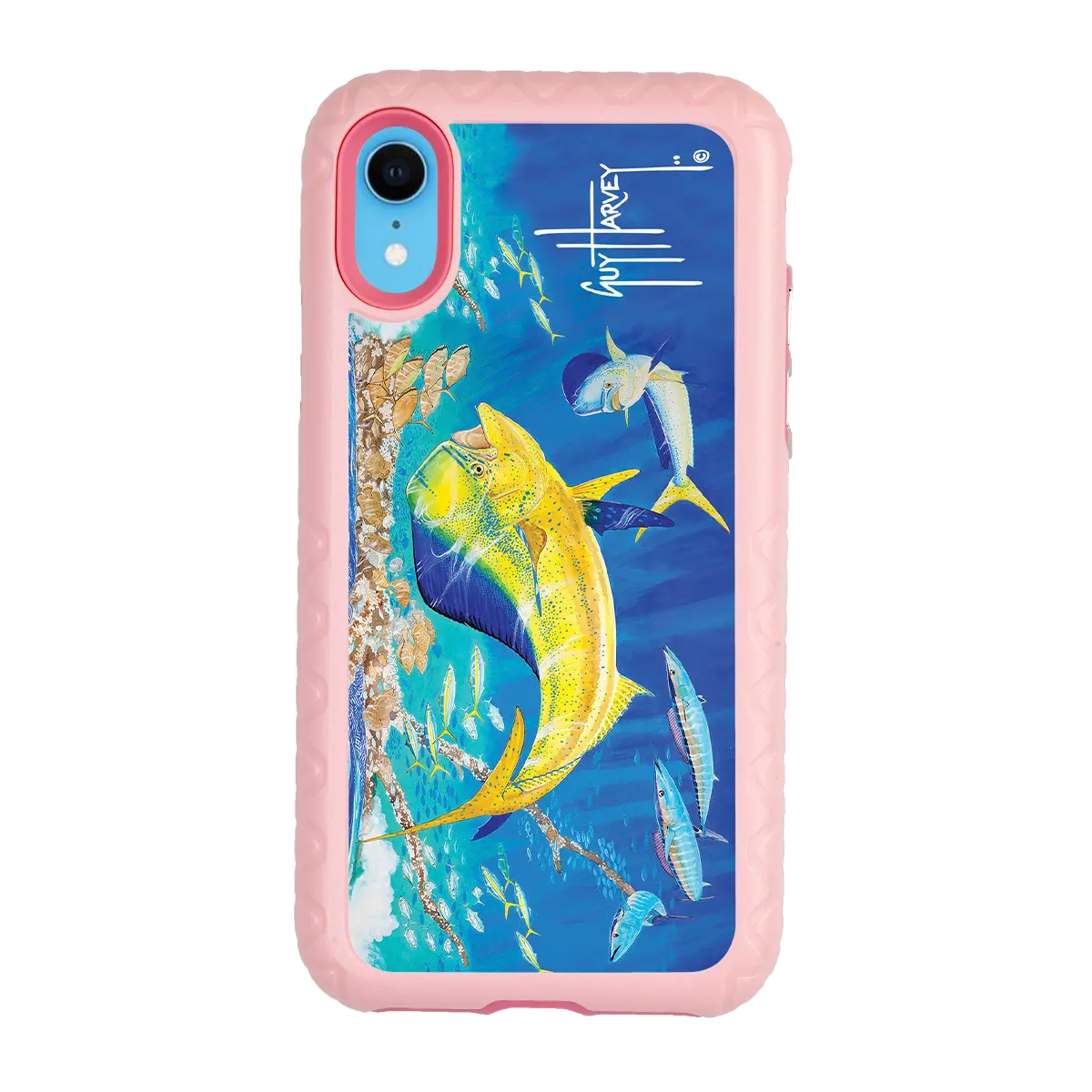 Guy Harvey Fortitude Series for Apple iPhone XR - Dolphin Oasis - Custom Case - PinkMagnolia - cellhelmet