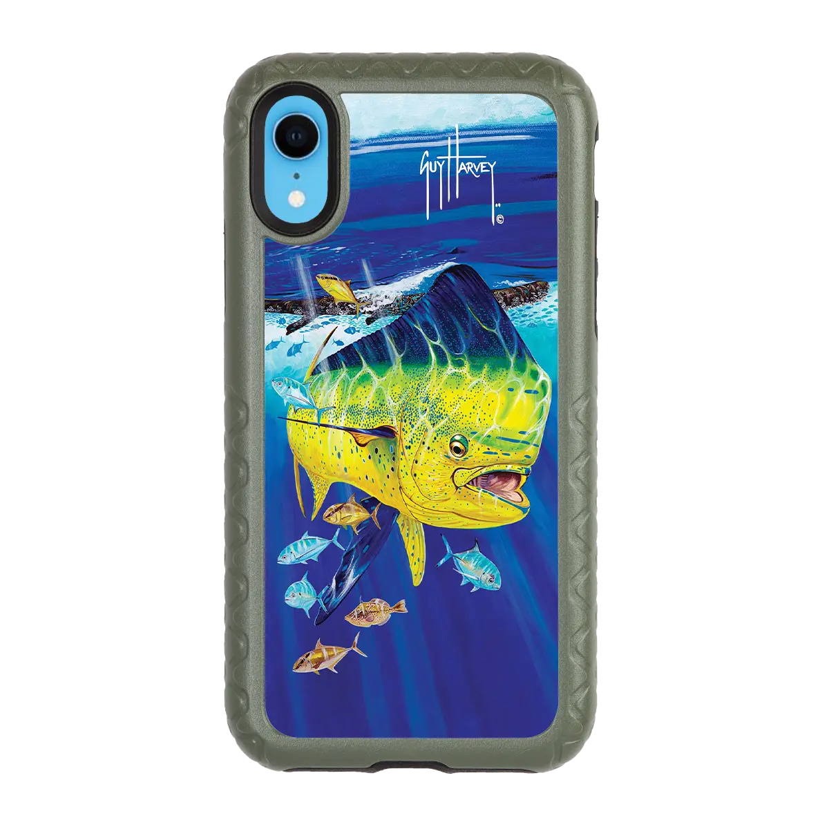 Guy Harvey Fortitude Series for Apple iPhone XR - Golden Prize - Custom Case - OliveDrabGreen - cellhelmet