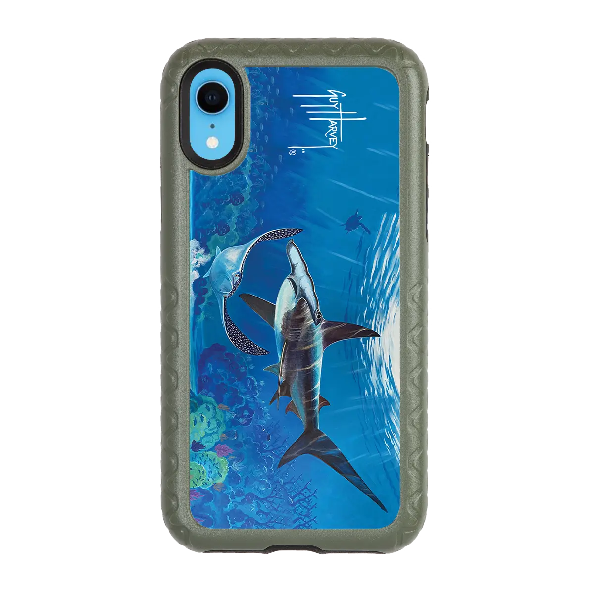 Guy Harvey Fortitude Series for Apple iPhone XR - Hammer Down - Custom Case - OliveDrabGreen - cellhelmet