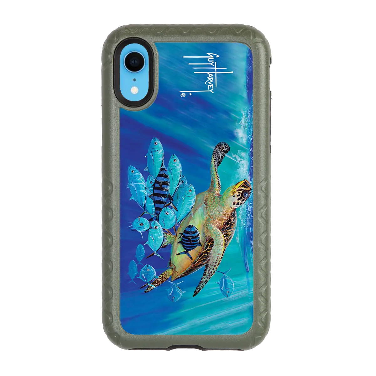 Guy Harvey Fortitude Series for Apple iPhone XR - Hawksbill Caravan - Custom Case - OliveDrabGreen - cellhelmet