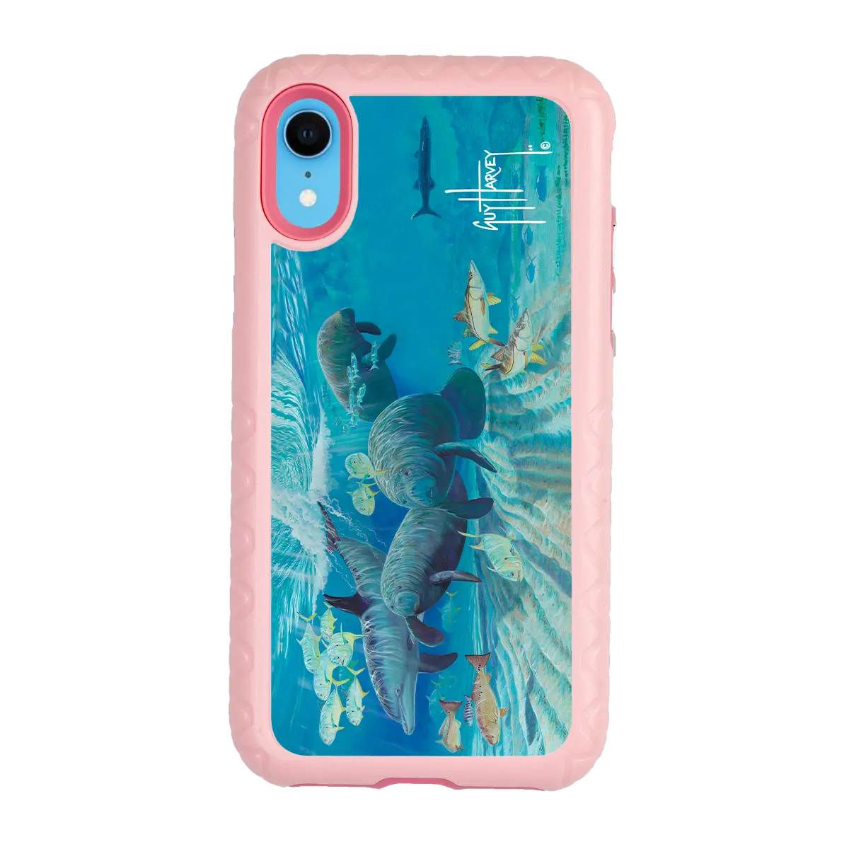 Guy Harvey Fortitude Series for Apple iPhone XR - Manatee Pass - Custom Case - PinkMagnolia - cellhelmet