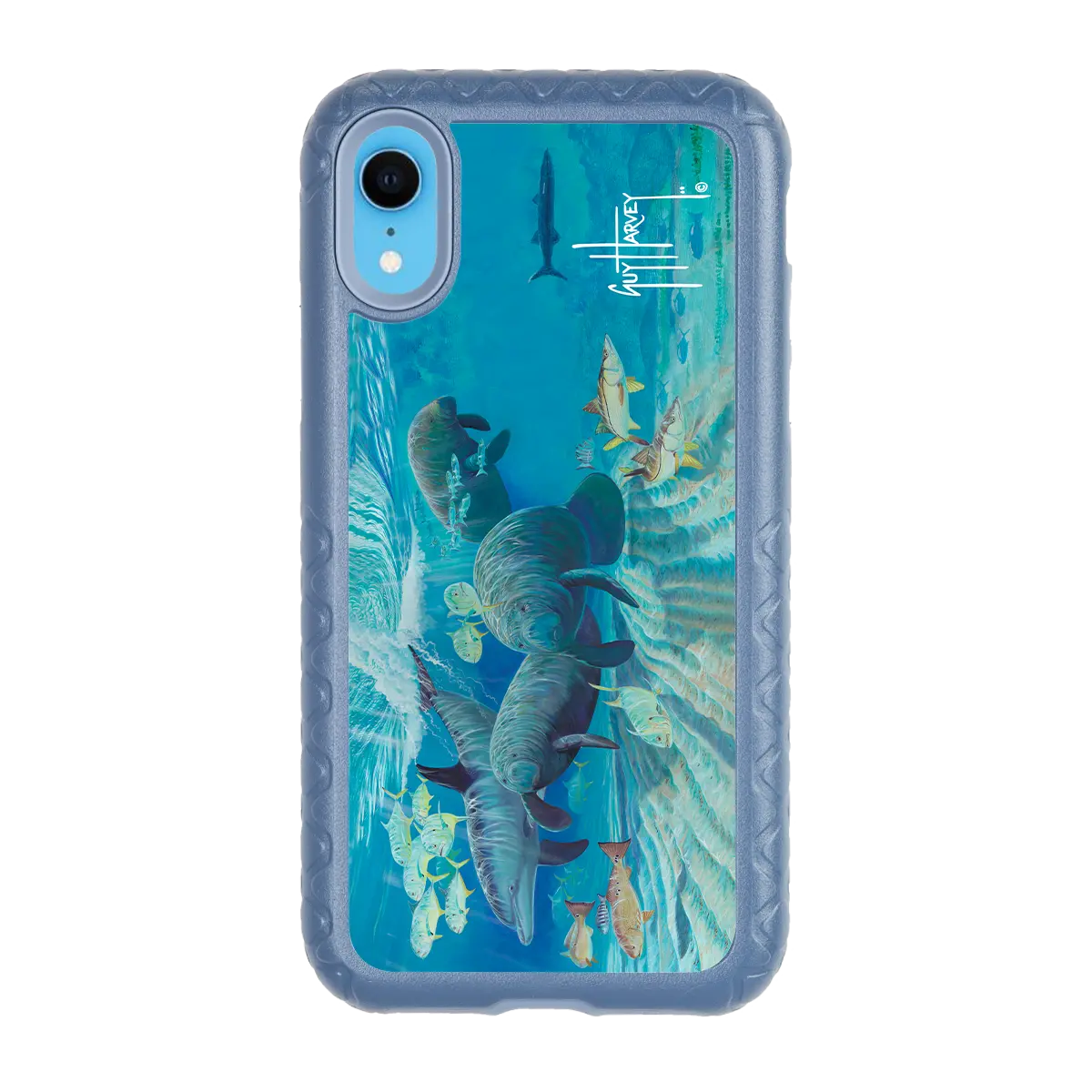 Guy Harvey Fortitude Series for Apple iPhone XR - Manatee Pass - Custom Case - SlateBlue - cellhelmet