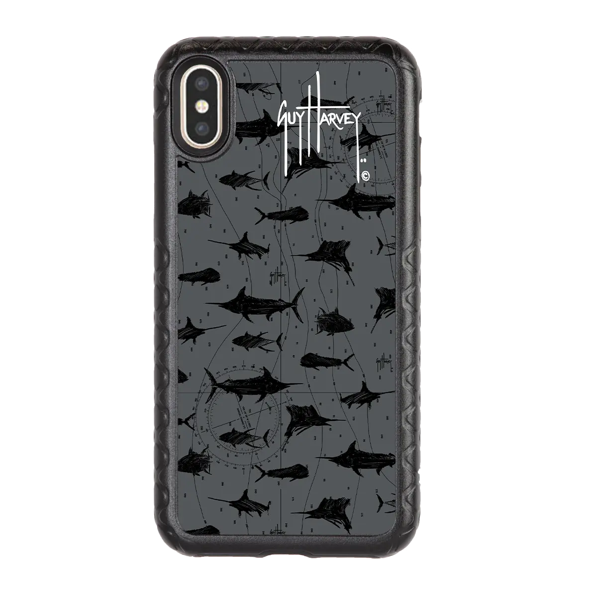 Guy Harvey Fortitude Series for Apple iPhone XS Max - Black Scribbler - Custom Case - OnyxBlack - cellhelmet