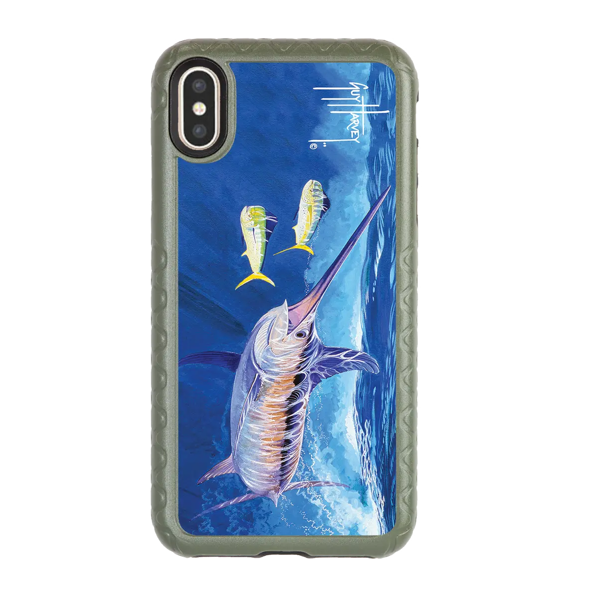 Guy Harvey Fortitude Series for Apple iPhone XS Max - Bullseye Sword - Custom Case - OliveDrabGreen - cellhelmet