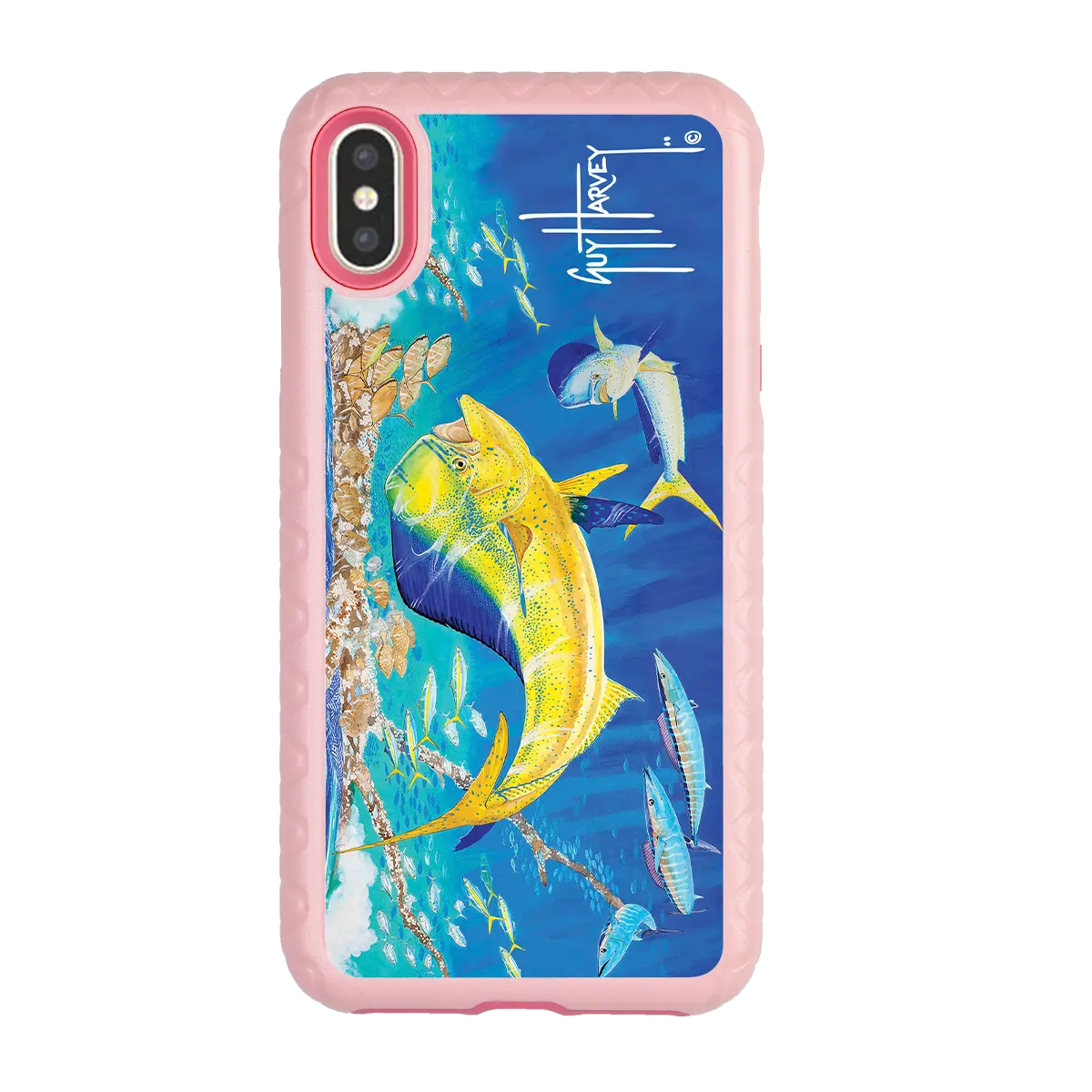 Guy Harvey Fortitude Series for Apple iPhone XS Max - Dolphin Oasis - Custom Case - PinkMagnolia - cellhelmet