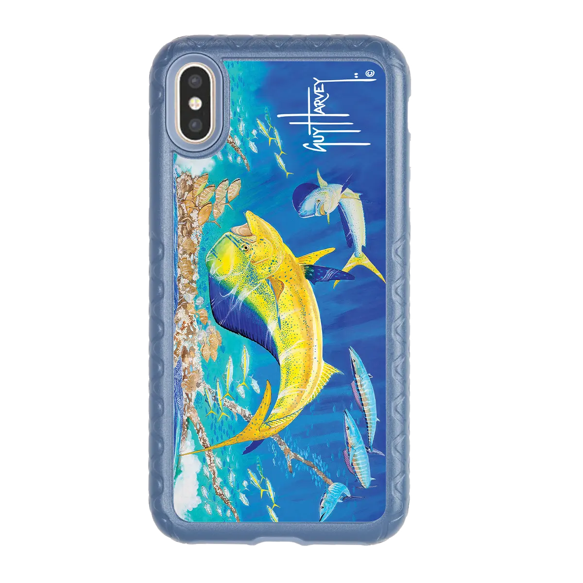 Guy Harvey Fortitude Series for Apple iPhone XS Max - Dolphin Oasis - Custom Case - SlateBlue - cellhelmet