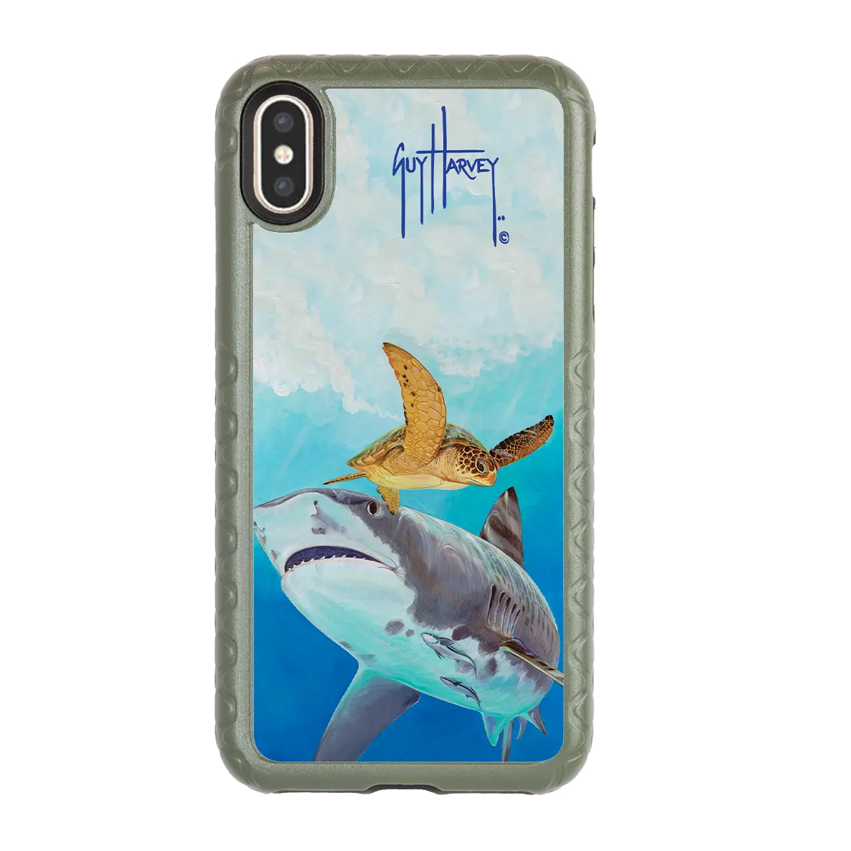 Guy Harvey Fortitude Series for Apple iPhone XS Max - Eye of the Tiger - Custom Case - OliveDrabGreen - cellhelmet