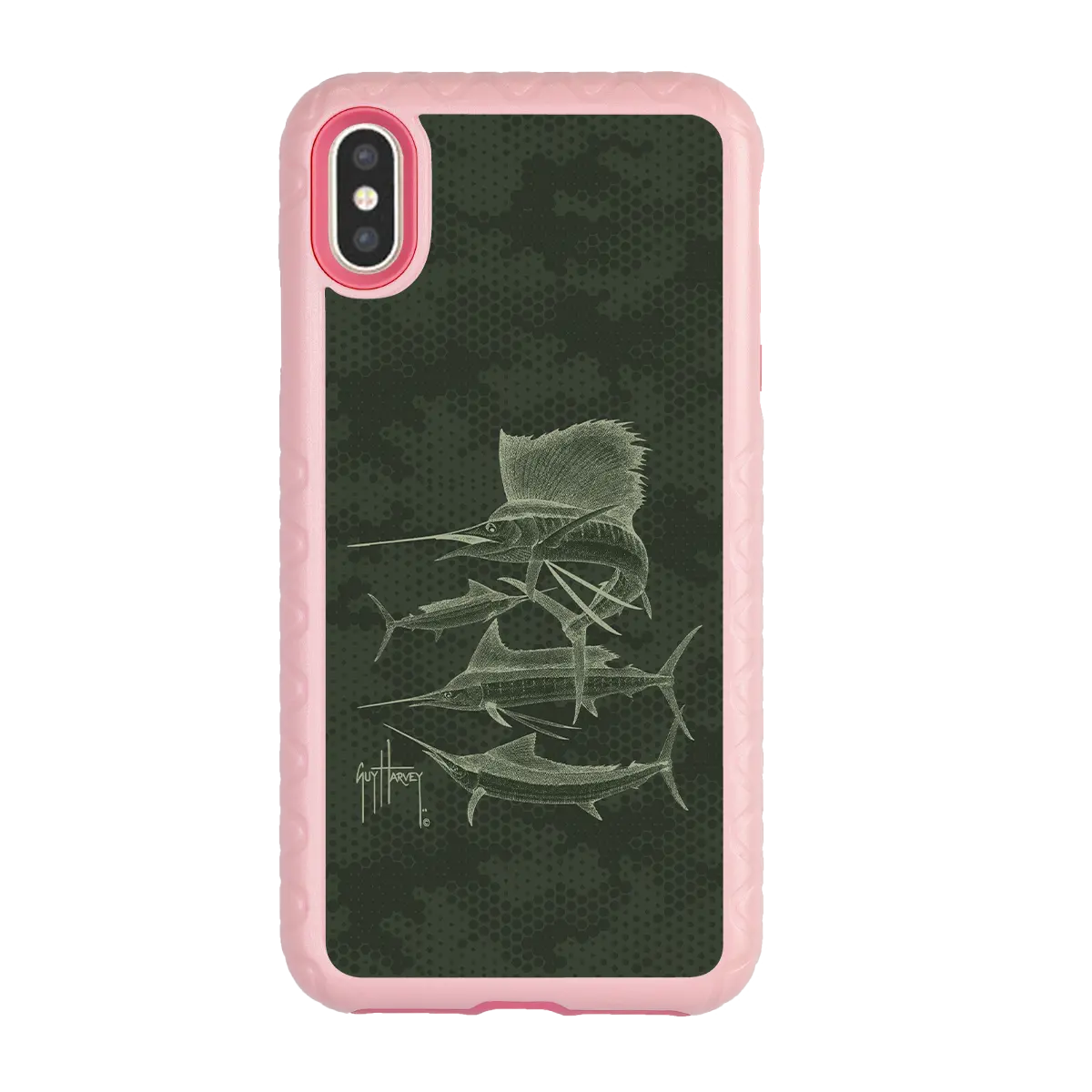 Guy Harvey Fortitude Series for Apple iPhone XS Max - Green Camo - Custom Case - PinkMagnolia - cellhelmet