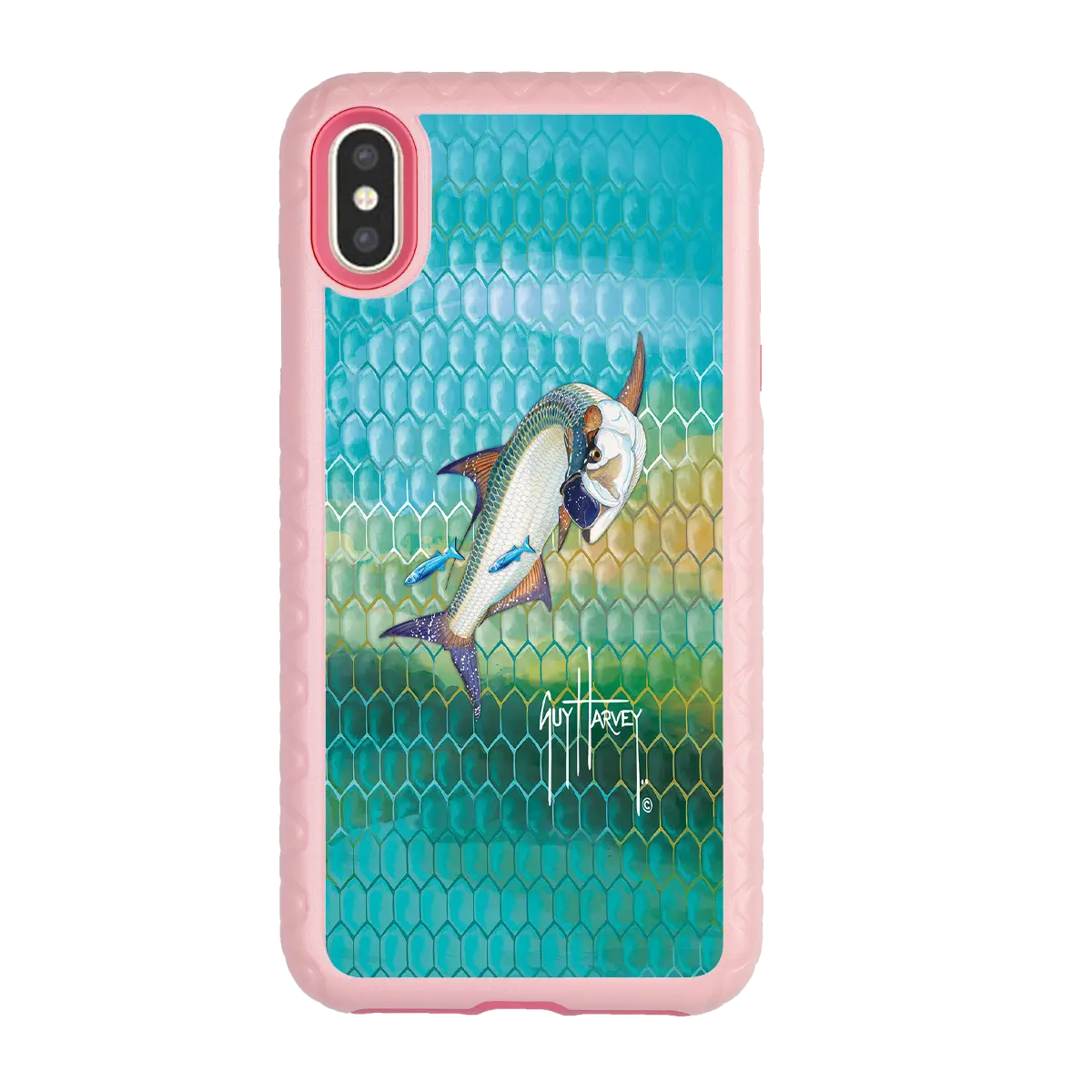 Guy Harvey Fortitude Series for Apple iPhone XS Max - Tarpon Skin - Custom Case - PinkMagnolia - cellhelmet