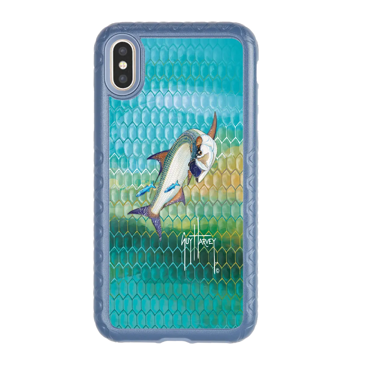 Guy Harvey Fortitude Series for Apple iPhone XS Max - Tarpon Skin - Custom Case - SlateBlue - cellhelmet