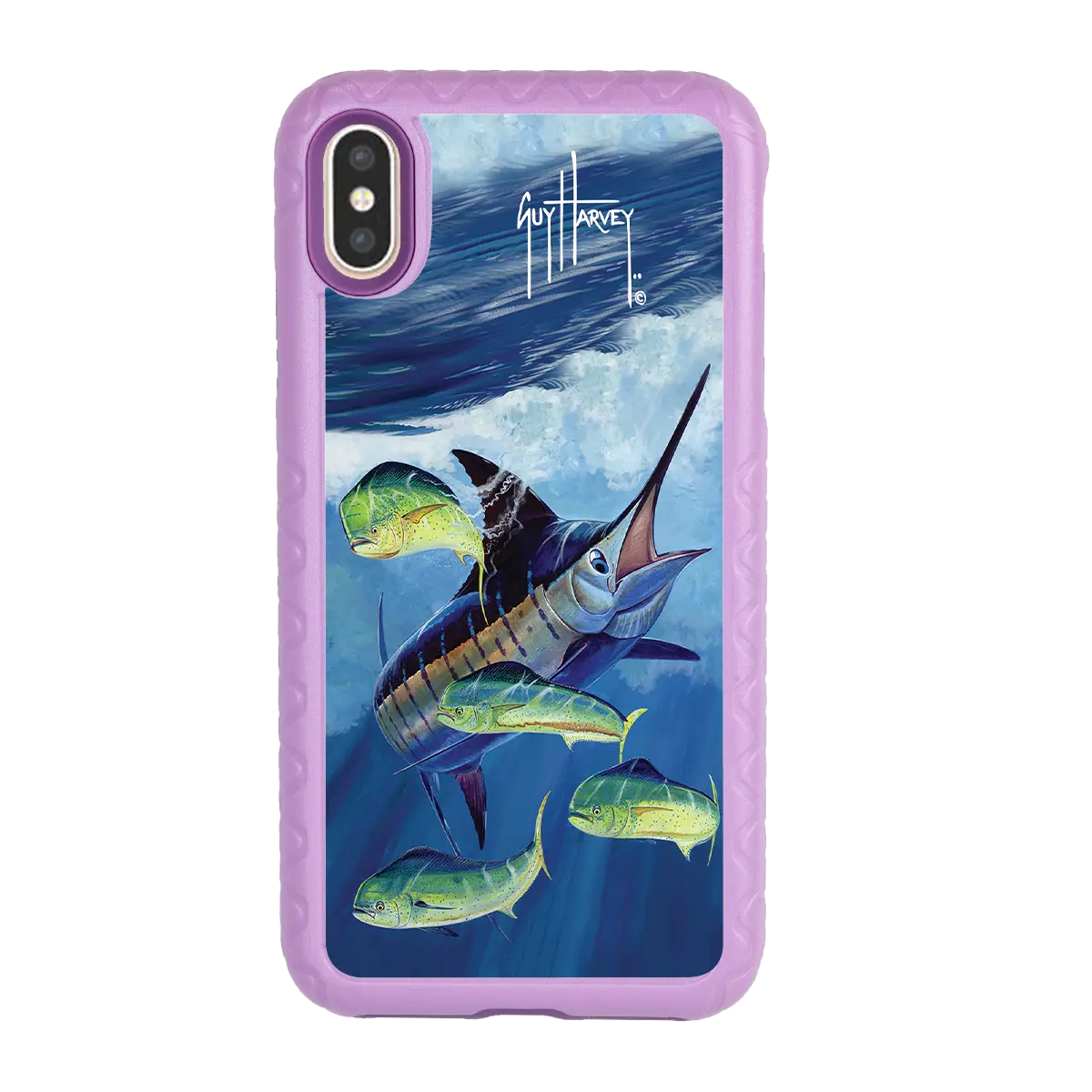 Guy Harvey Fortitude Series for Apple iPhone XS/X - Four Play - Custom Case - LilacBlossom - cellhelmet