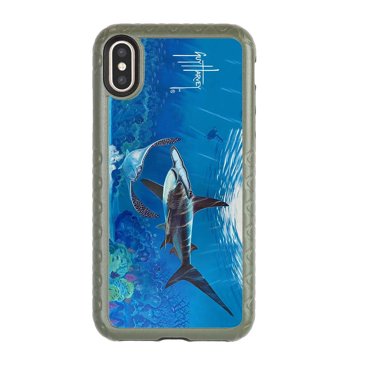 Guy Harvey Fortitude Series for Apple iPhone XS/X - Hammer Down - Custom Case - OliveDrabGreen - cellhelmet