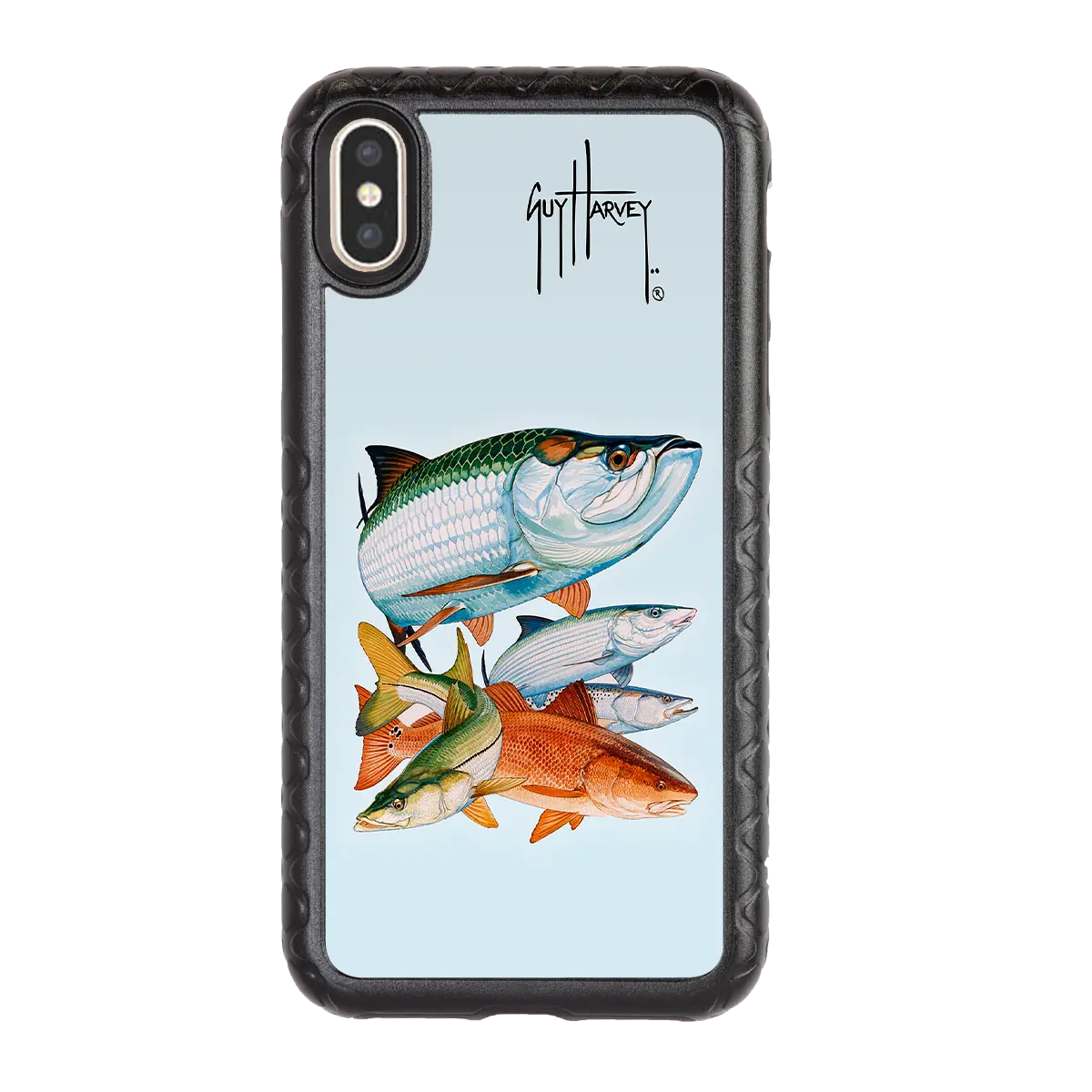 Guy Harvey Fortitude Series for Apple iPhone XS/X - Inshore Collage - Custom Case - OnyxBlack - cellhelmet