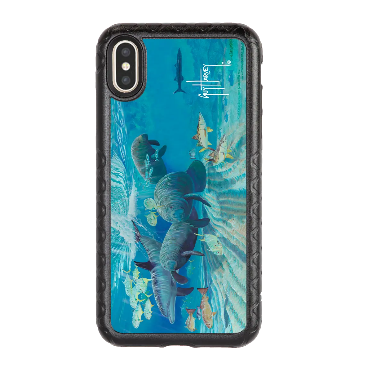 Guy Harvey Fortitude Series for Apple iPhone XS/X - Manatee Pass - Custom Case - OnyxBlack - cellhelmet