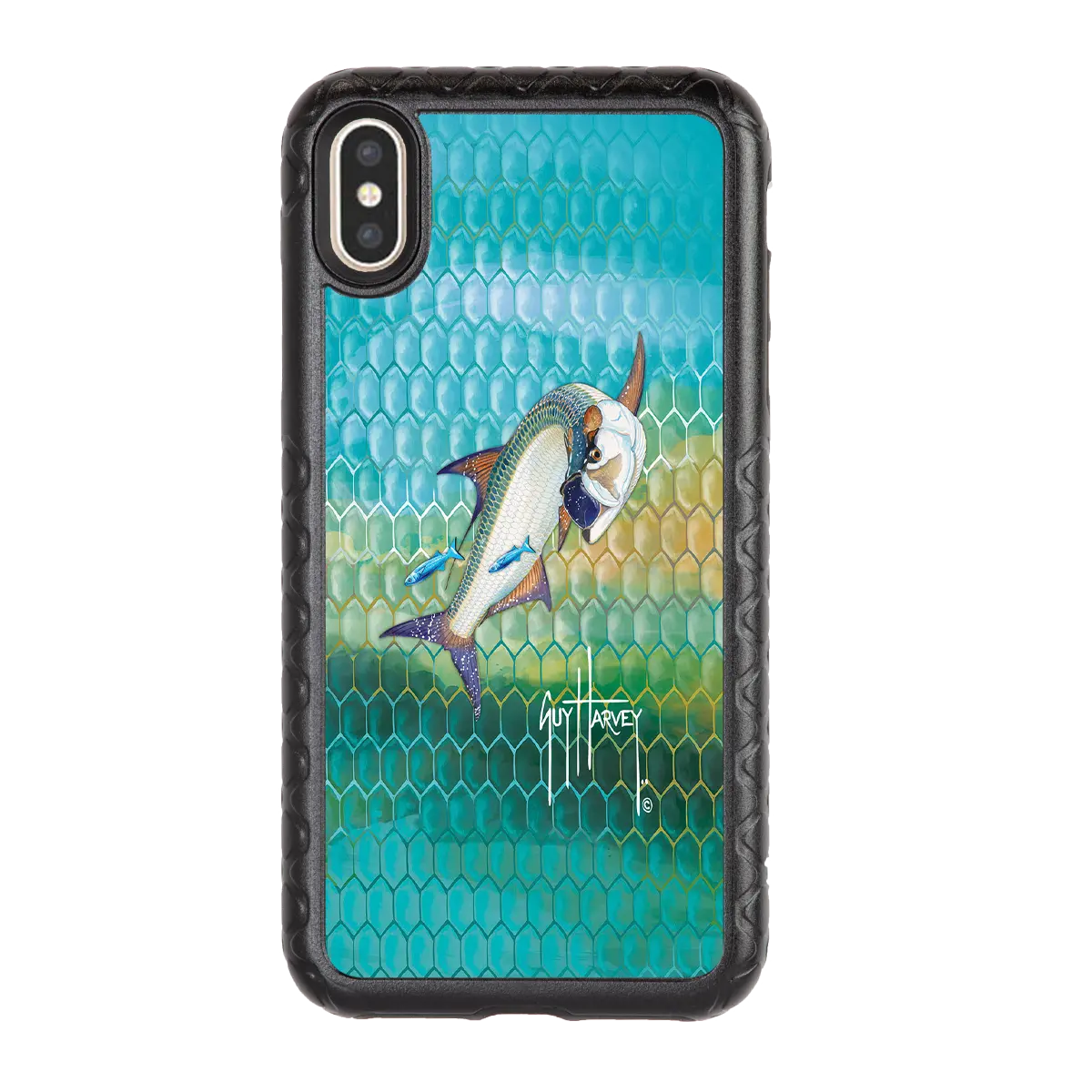 Guy Harvey Fortitude Series for Apple iPhone XS/X - Tarpon Skin - Custom Case - OnyxBlack - cellhelmet