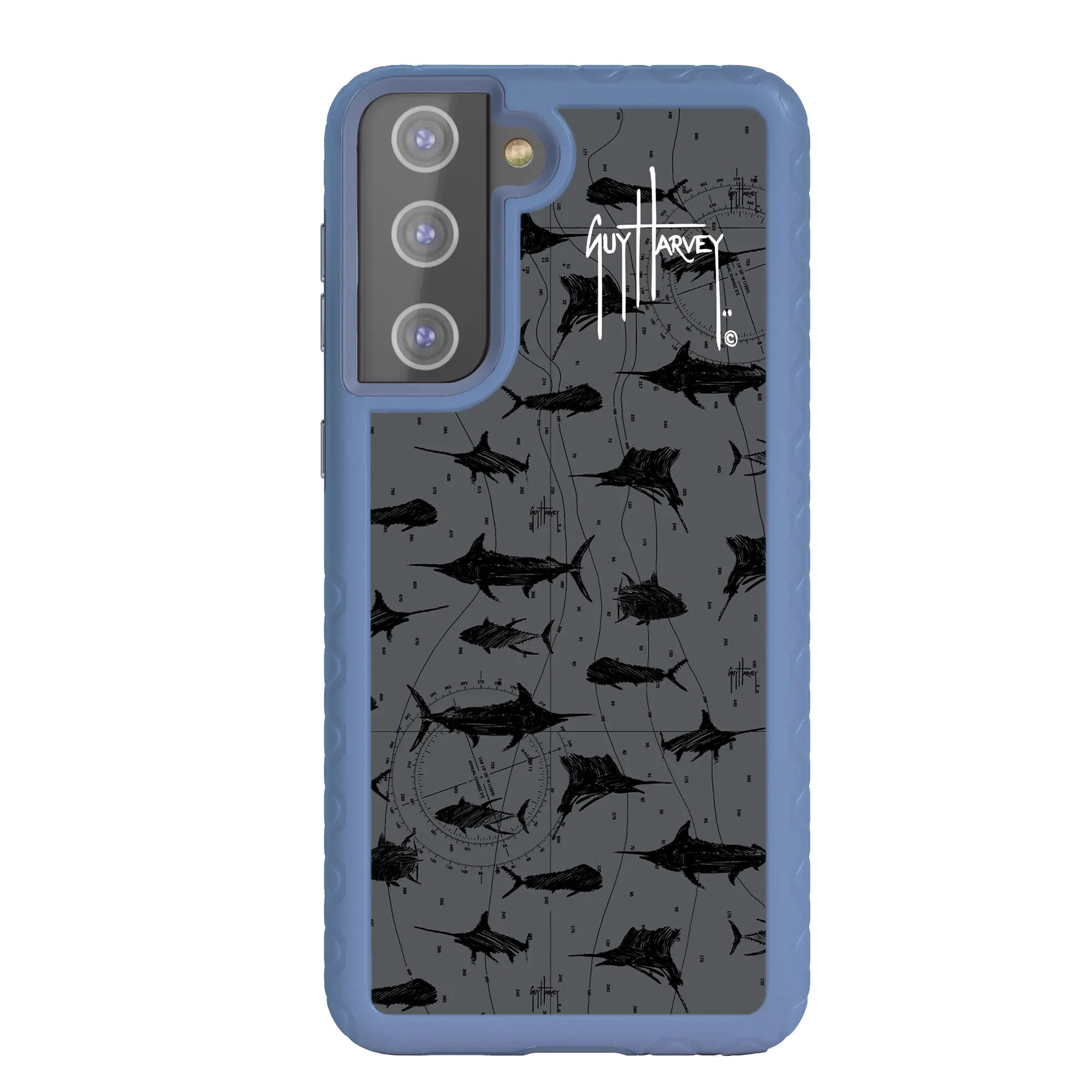 Guy Harvey Fortitude Series for Samsung Galaxy S21 - Black Scribbler - Custom Case - SlateBlue - cellhelmet