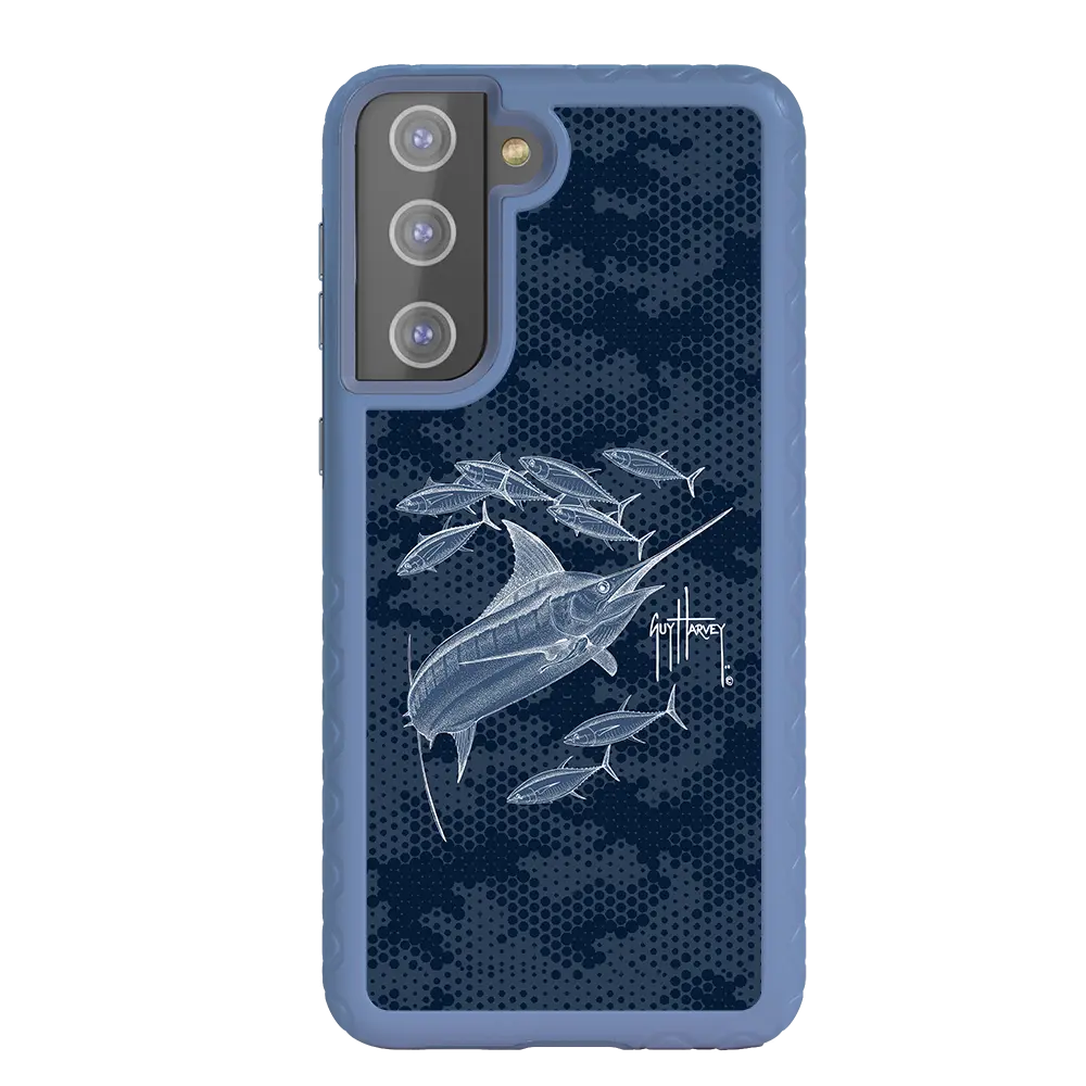 Guy Harvey Fortitude Series for Samsung Galaxy S21 - Blue Camo - Custom Case - SlateBlue - cellhelmet