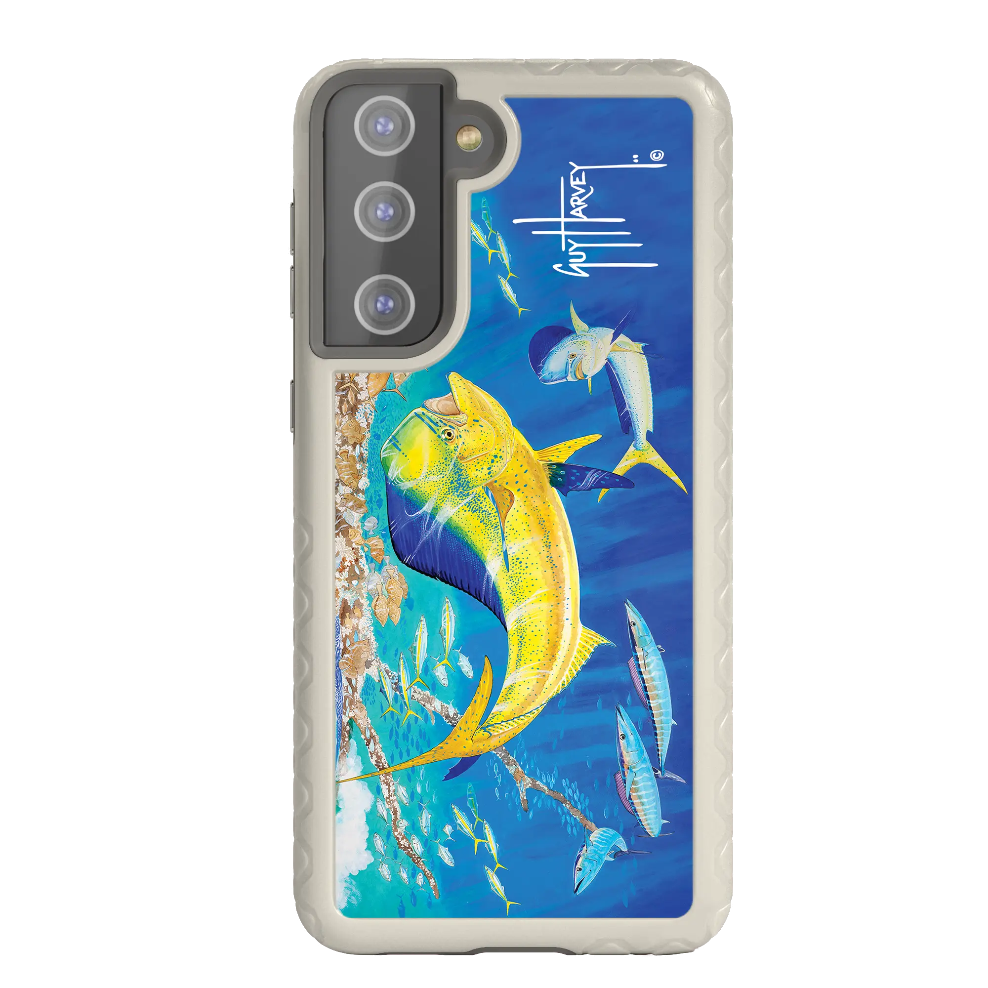 Guy Harvey Fortitude Series for Samsung Galaxy S21 - Dolphin Oasis - Custom Case - Gray - cellhelmet