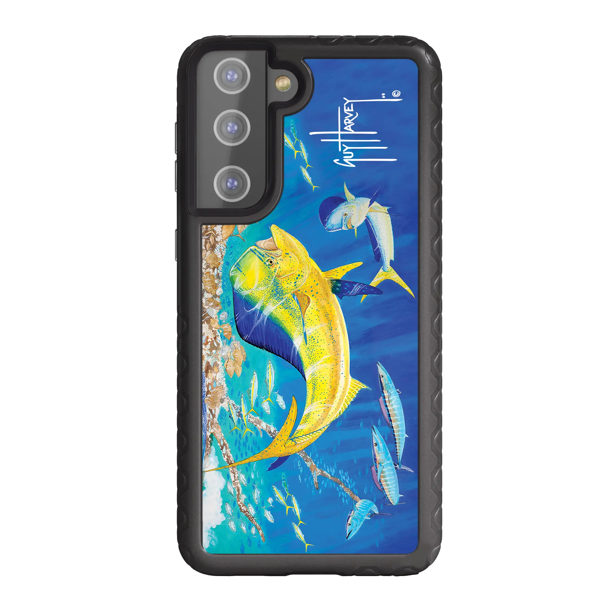 Guy Harvey Fortitude Series for Samsung Galaxy S21 - Dolphin Oasis - Custom Case - OnyxBlack - cellhelmet