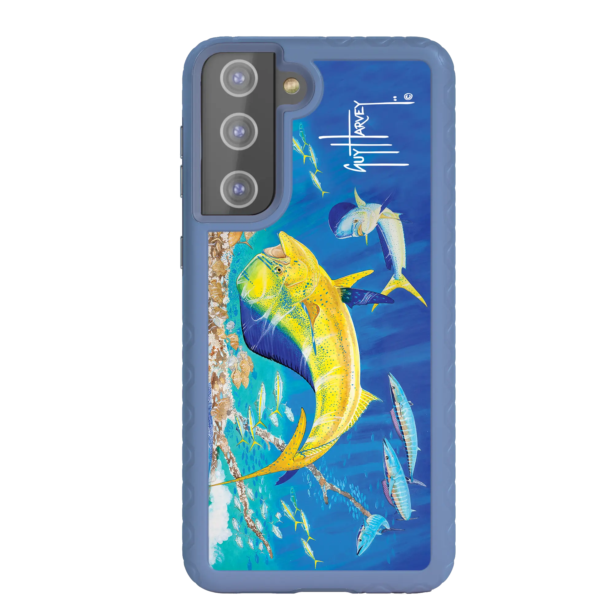 Guy Harvey Fortitude Series for Samsung Galaxy S21 - Dolphin Oasis - Custom Case - SlateBlue - cellhelmet