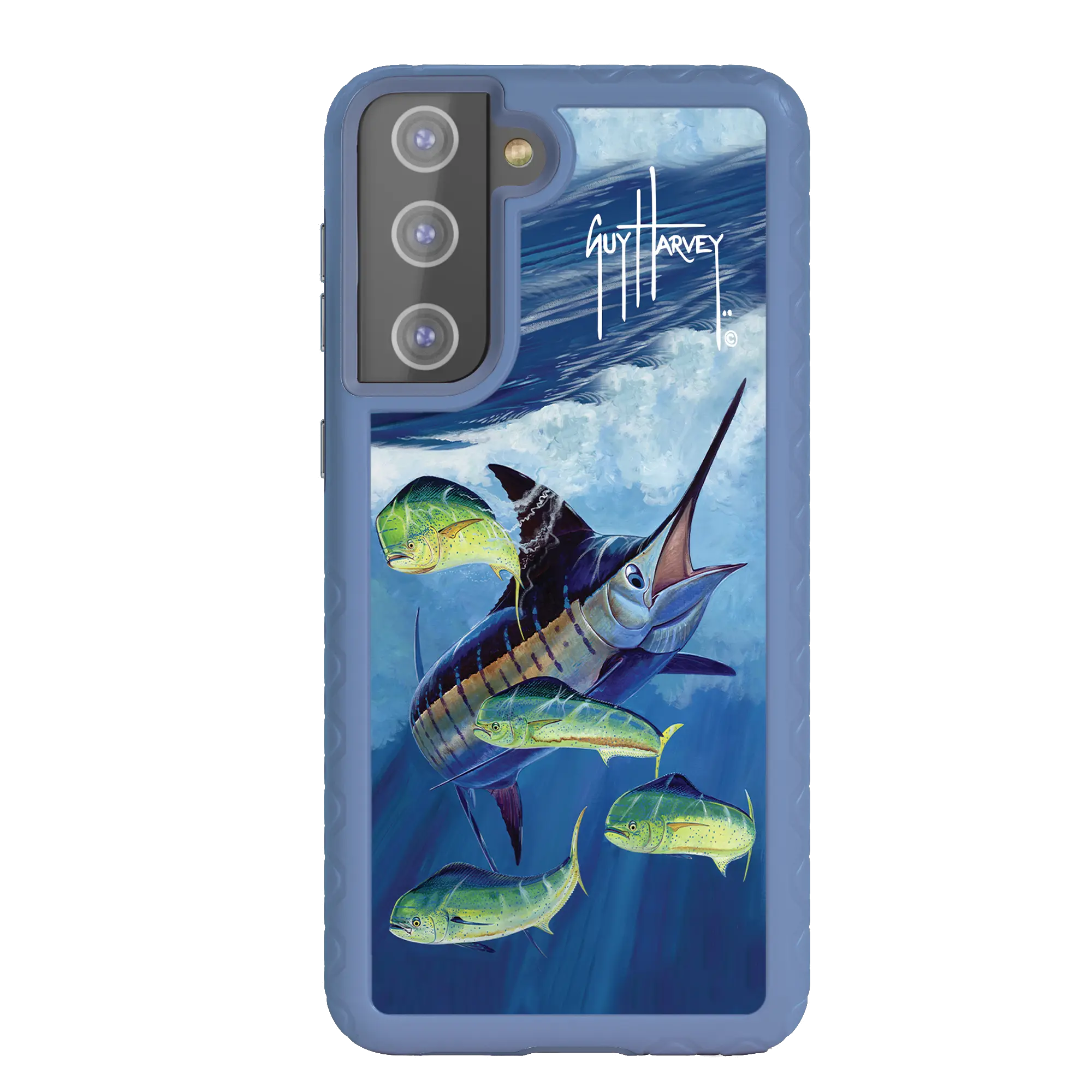 Guy Harvey Fortitude Series for Samsung Galaxy S21 - Four Play - Custom Case - SlateBlue - cellhelmet