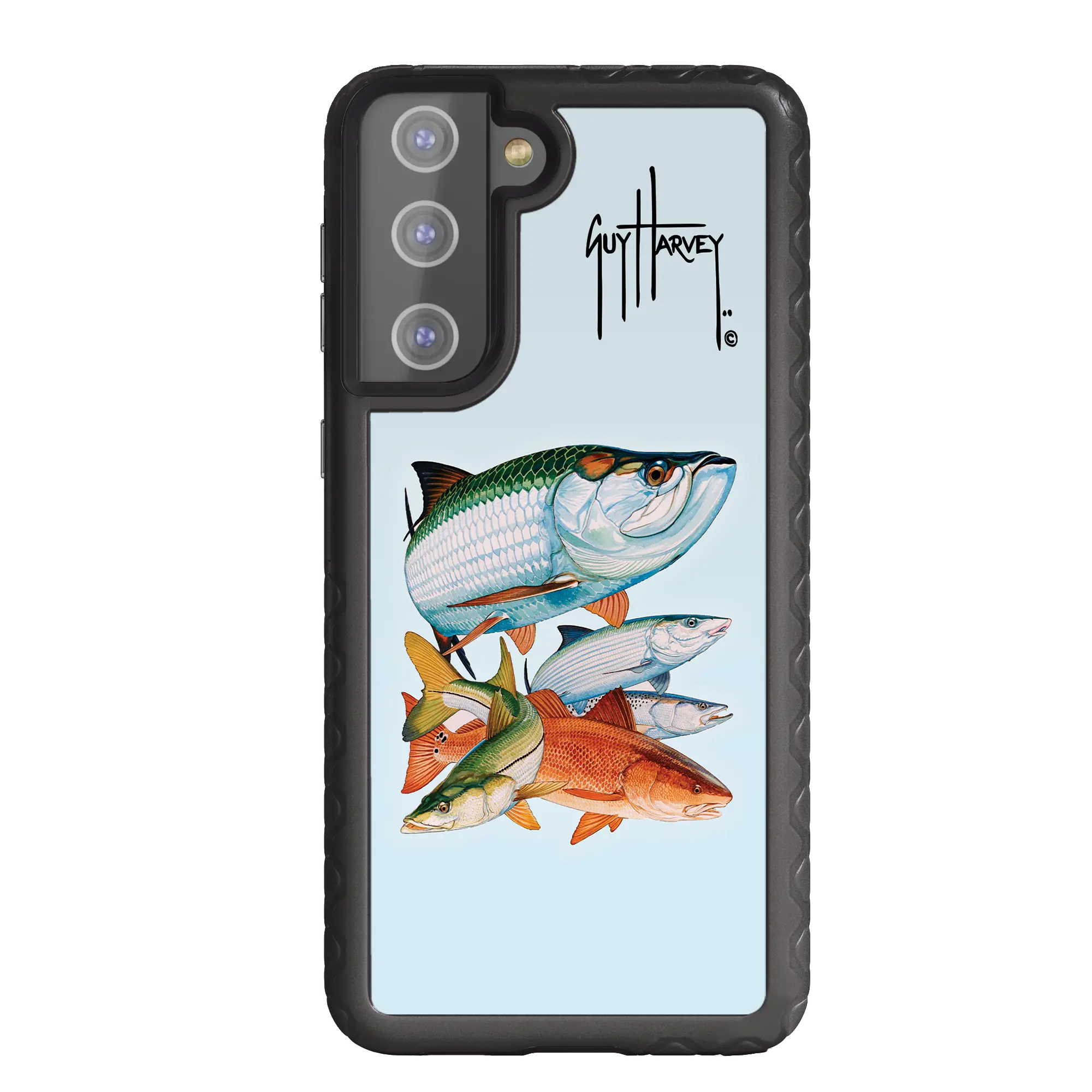 Guy Harvey Fortitude Series for Samsung Galaxy S21 - Inshore Collage - Custom Case - OnyxBlack - cellhelmet