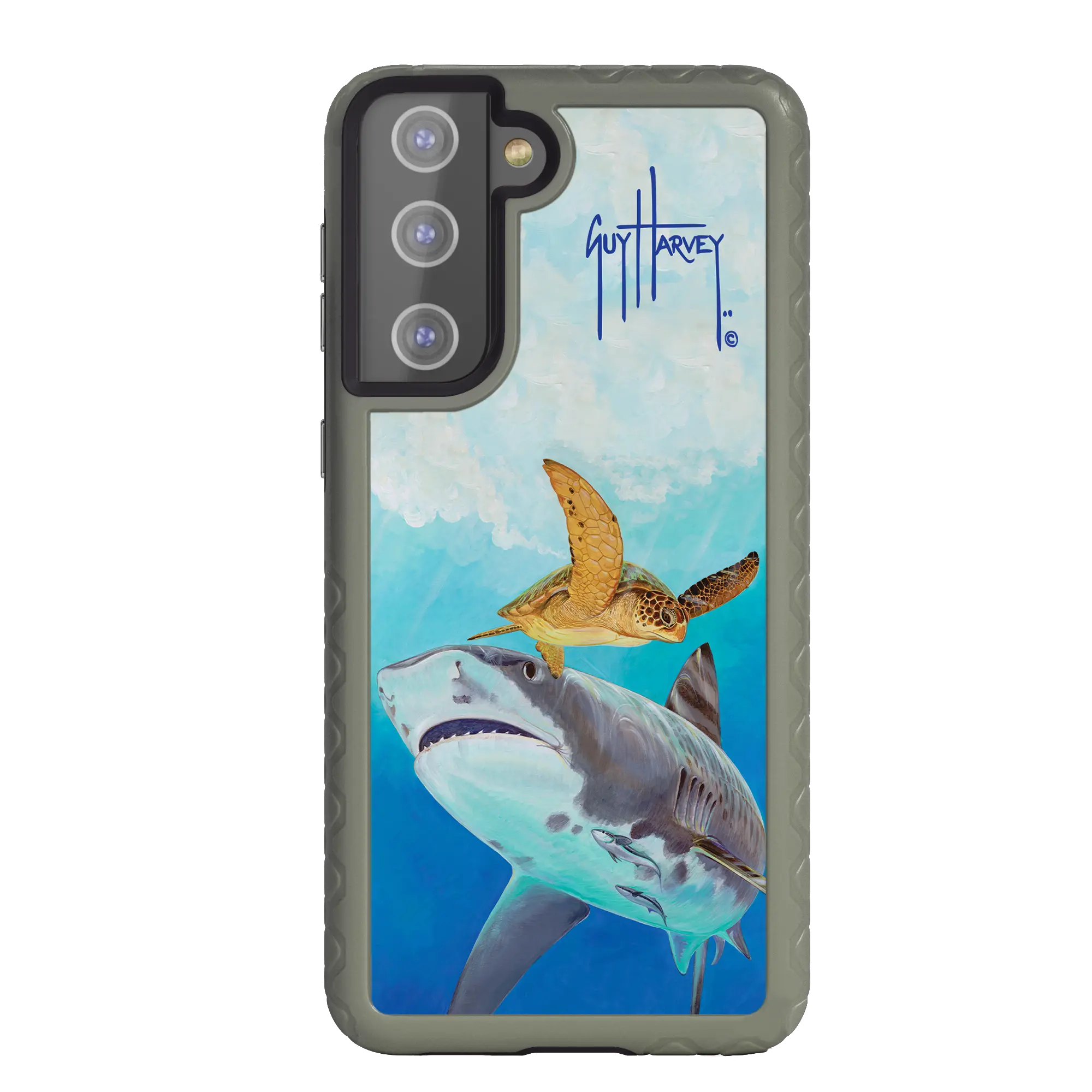 Guy Harvey Fortitude Series for Samsung Galaxy S21 Plus - Eye of the Tiger - Custom Case - OliveDrabGreen - cellhelmet