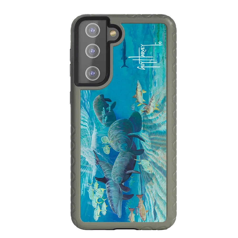 Guy Harvey Fortitude Series for Samsung Galaxy S21 Plus - Manatee Pass - Custom Case - OliveDrabGreen - cellhelmet