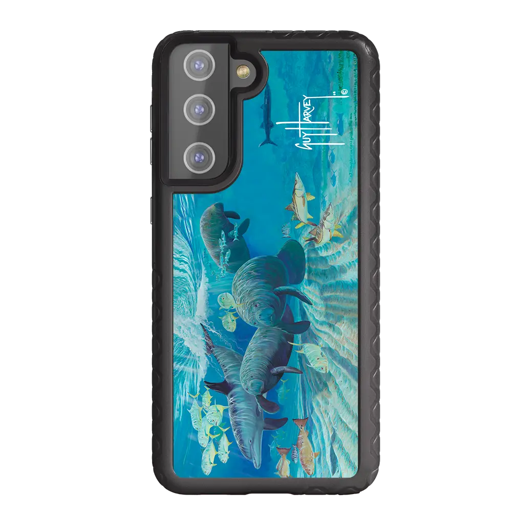 Guy Harvey Fortitude Series for Samsung Galaxy S21 Plus - Manatee Pass - Custom Case - OnyxBlack - cellhelmet