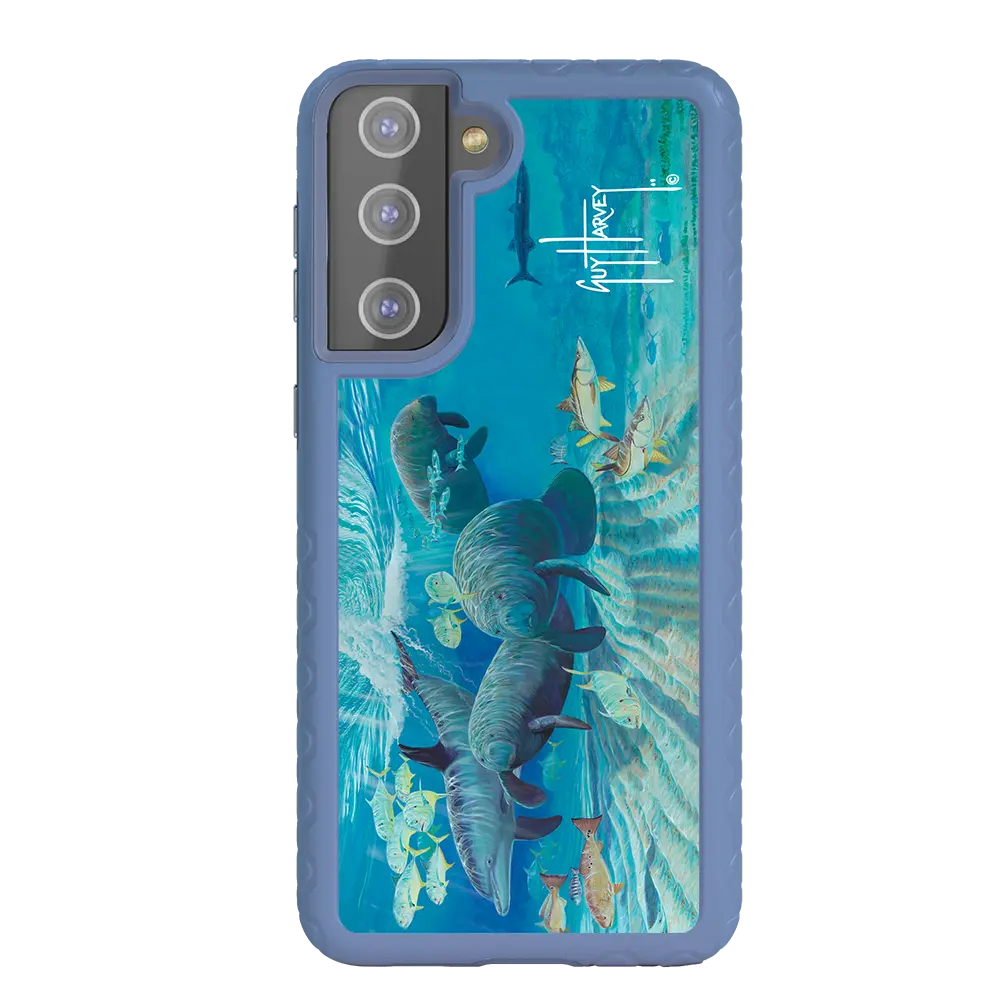 Guy Harvey Fortitude Series for Samsung Galaxy S21 Plus - Manatee Pass - Custom Case - SlateBlue - cellhelmet