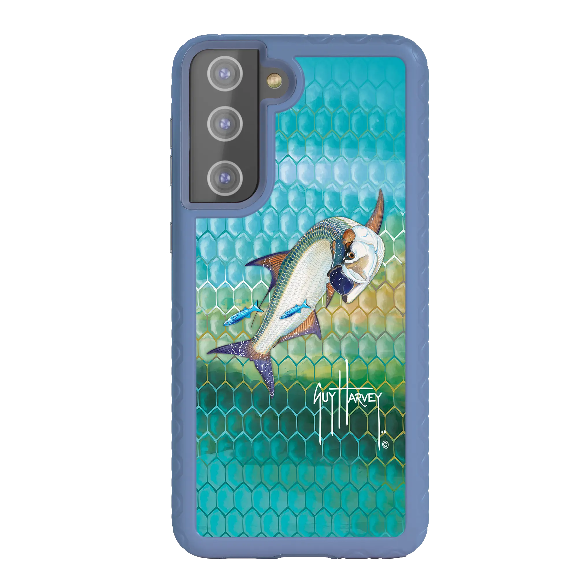 Guy Harvey Fortitude Series for Samsung Galaxy S21 Plus - Tarpon Skin - Custom Case - SlateBlue - cellhelmet