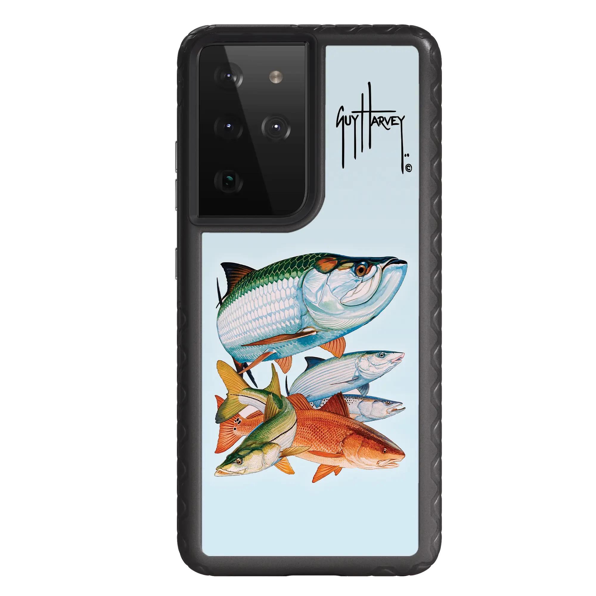 Guy Harvey Fortitude Series for Samsung Galaxy S21 Ultra - Inshore Collage - Custom Case - OnyxBlack - cellhelmet