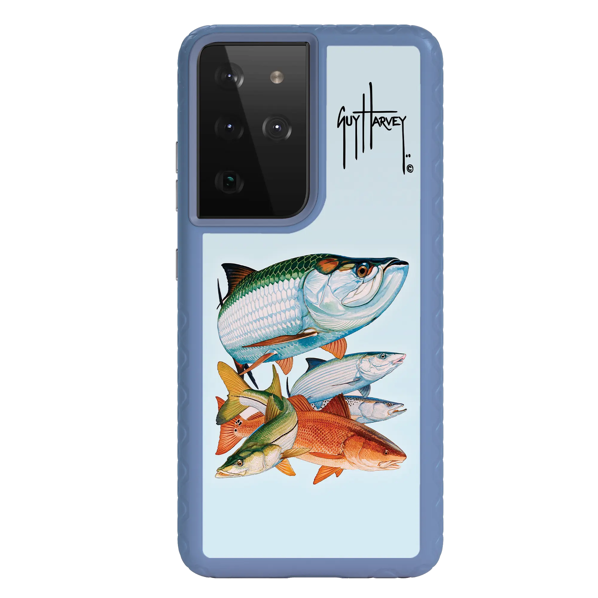 Guy Harvey Fortitude Series for Samsung Galaxy S21 Ultra - Inshore Collage - Custom Case - SlateBlue - cellhelmet