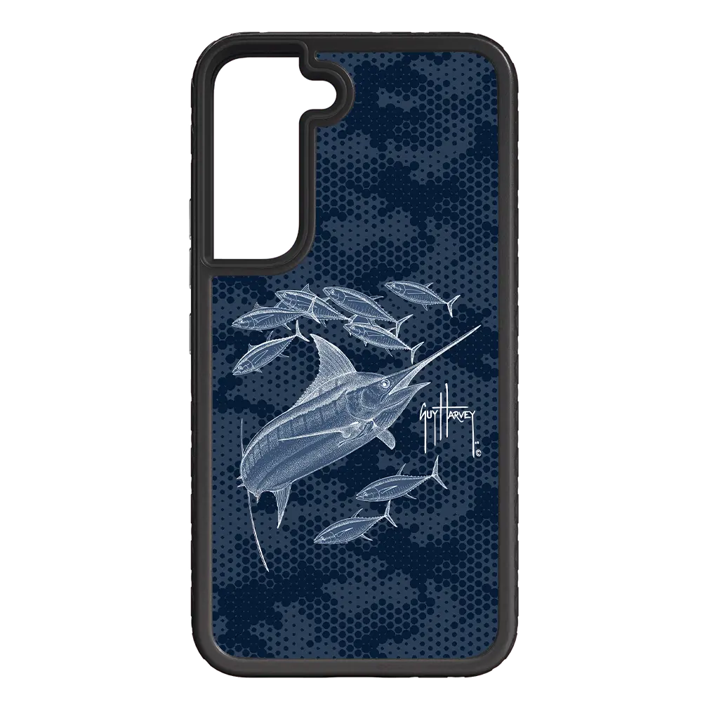 Guy Harvey Fortitude Series for Samsung Galaxy S22 - Blue Camo - Custom Case - OnyxBlack - cellhelmet