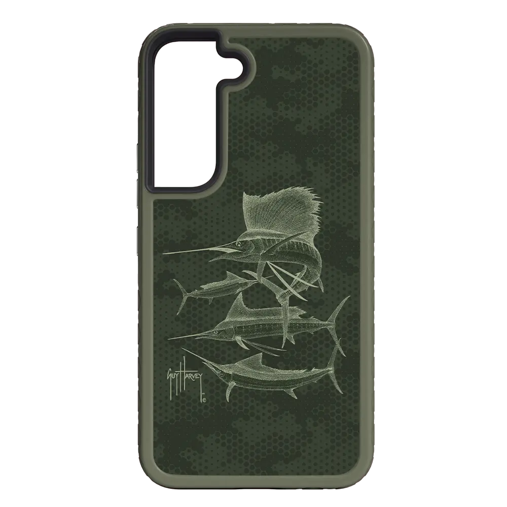 Guy Harvey Fortitude Series for Samsung Galaxy S22 - Green Camo - Custom Case - OliveDrabGreen - cellhelmet