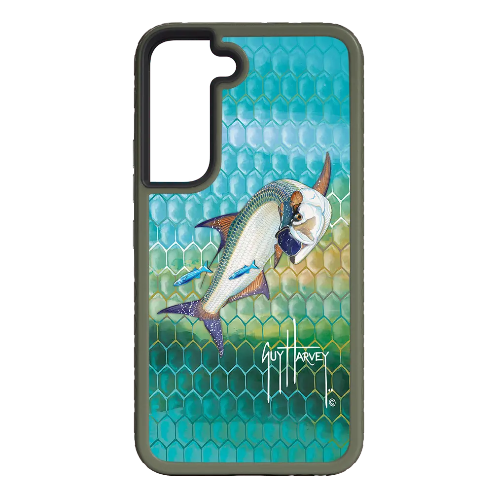 Guy Harvey Fortitude Series for Samsung Galaxy S22 - Tarpon Skin - Custom Case - OliveDrabGreen - cellhelmet