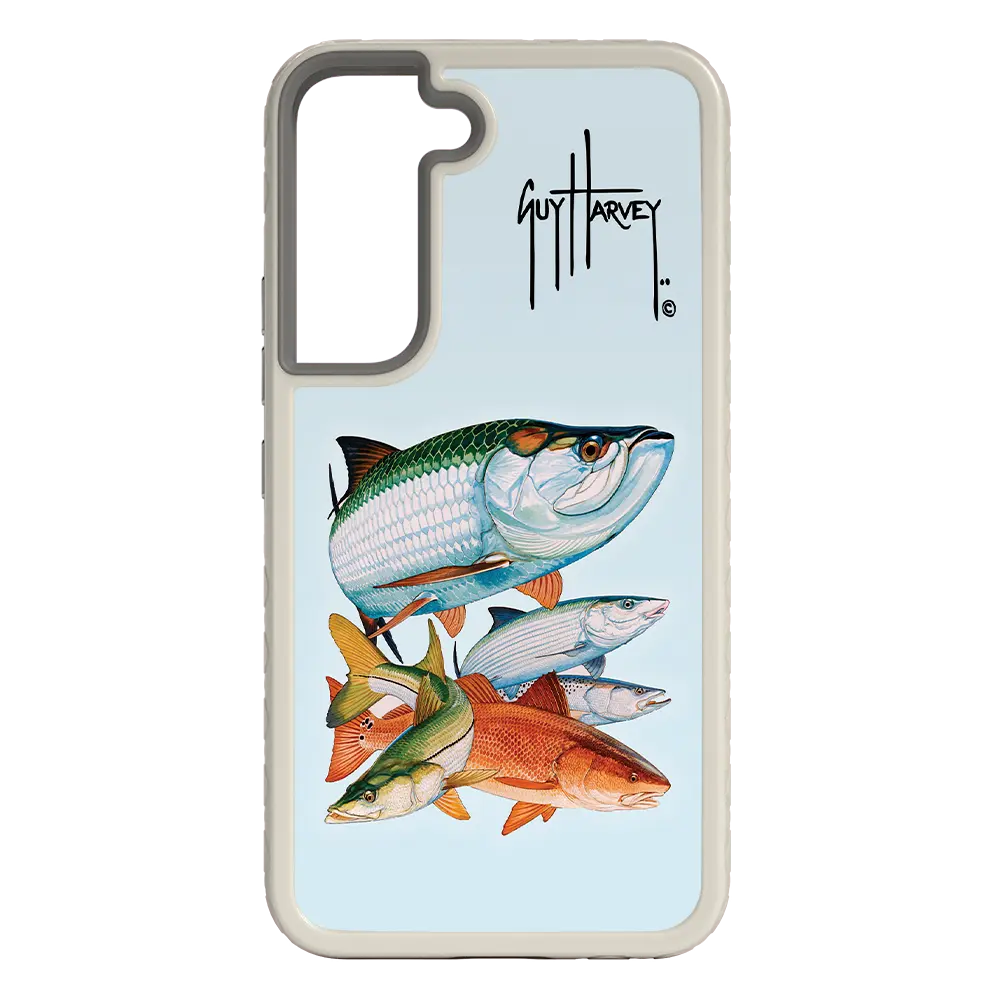 Guy Harvey Fortitude Series for Samsung Galaxy S22 Plus - Inshore Collage - Custom Case - Gray - cellhelmet