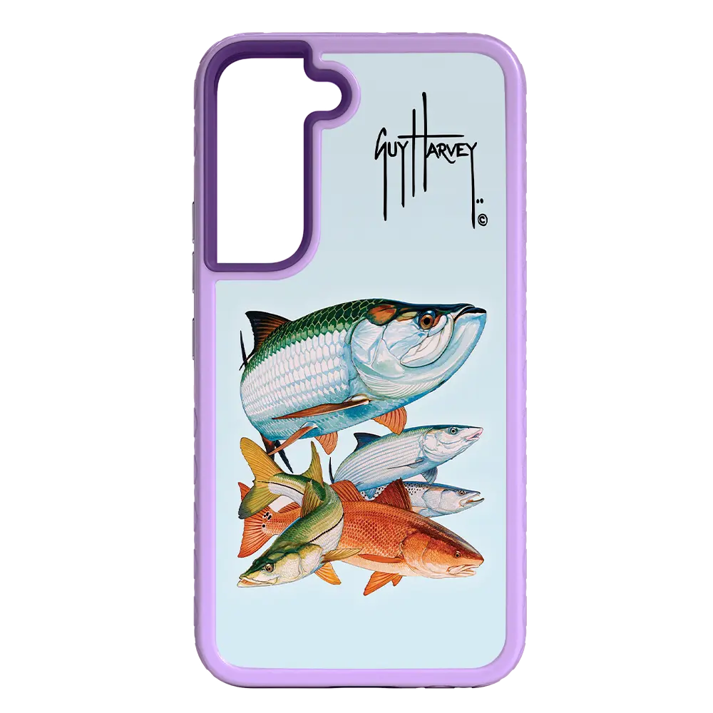 Guy Harvey Fortitude Series for Samsung Galaxy S22 Plus - Inshore Collage - Custom Case - LilacBlossom - cellhelmet