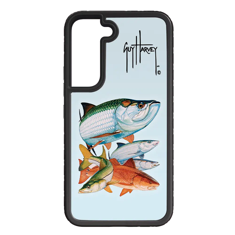 Guy Harvey Fortitude Series for Samsung Galaxy S22 Plus - Inshore Collage - Custom Case - OnyxBlack - cellhelmet