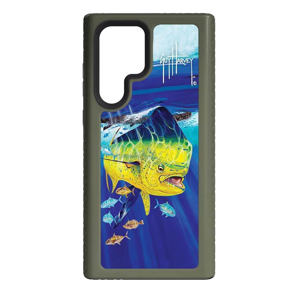 Guy Harvey Fortitude Series for Samsung Galaxy S22 Ultra - Golden Prize - Custom Case - OliveDrabGreen - cellhelmet