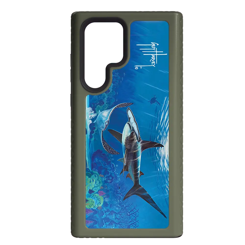 Guy Harvey Fortitude Series for Samsung Galaxy S22 Ultra - Hammer Down - Custom Case - OliveDrabGreen - cellhelmet