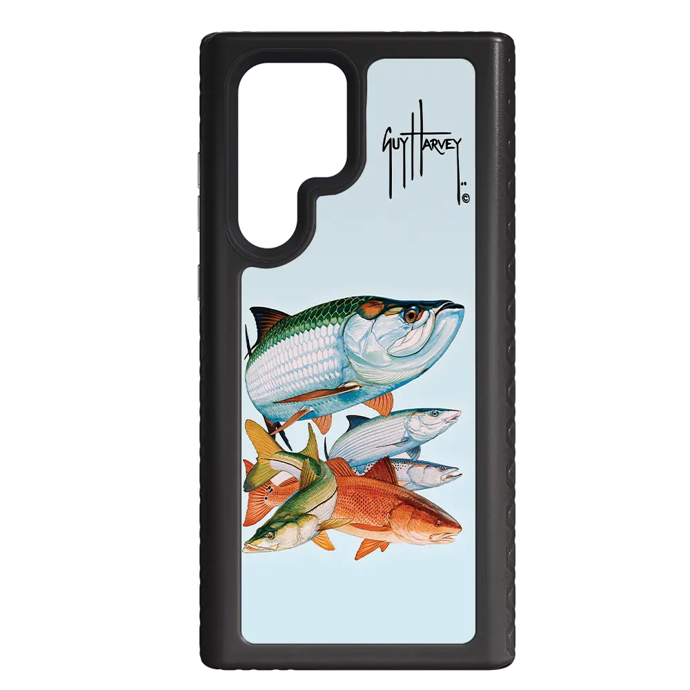 Guy Harvey Fortitude Series for Samsung Galaxy S22 Ultra - Inshore Collage - Custom Case - OnyxBlack - cellhelmet